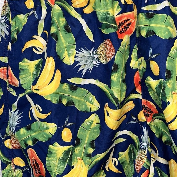 Trunks Surf & Swim Co Short Men's XXL Lined Pineapple Banana Leaf‎ Bathing Suit - Picture 3 of 12